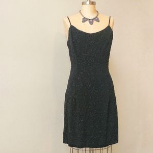 Black Beaded Cocktail Dress